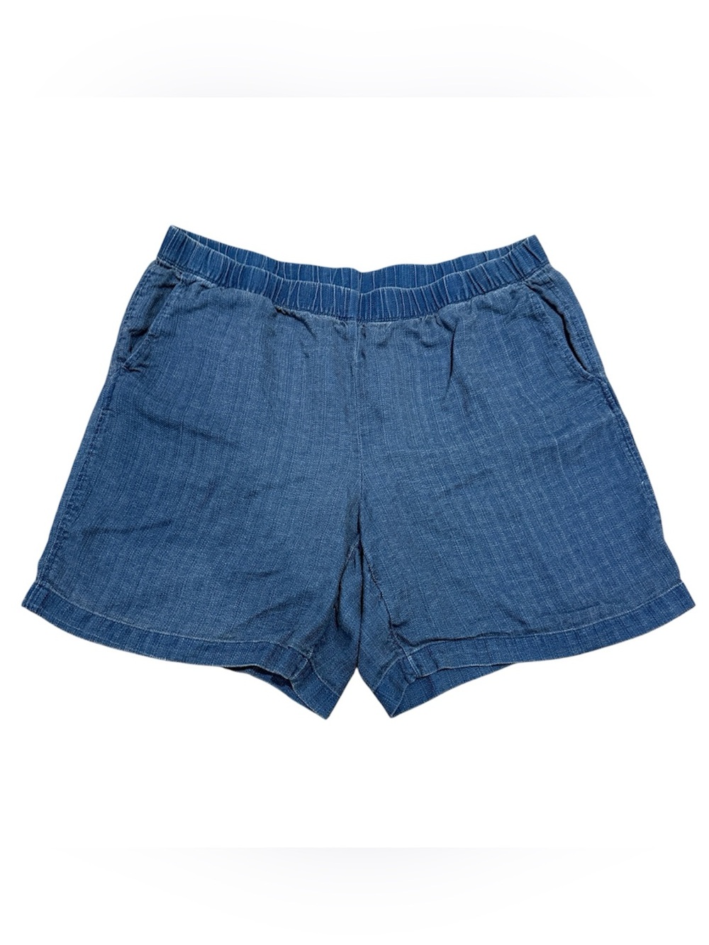 J. Jill Pure Jill Indigo Pull On Elastic Waist Casual Shorts Large